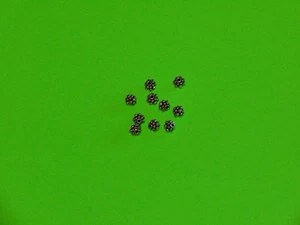 Vintage Bali Silver 6.2mm x 6.6mm Fancy Ball Spacers .925 Tested Pack of 10 NOS - Picture 1 of 10
