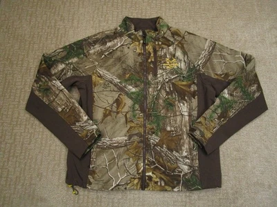 Realtree Xtra Jacket Men Large Brown Softshell Camo Hunting Outdoor Full Zip - Image 1 of 4