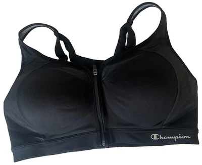 Sutiã esportivo Champion controle de movimento zíper frontal sem fio alto impacto frete grátis - Imagem 1 de 4