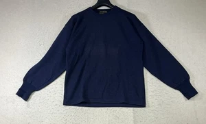 Vintage 50s Devold Sea Wolf Wool Sweater Navy Blue Norway  Men's Large 52 Pics - Picture 1 of 12