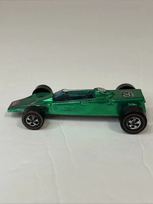 Redline Hot Wheels GREEN  ORIGINAL LOTUS TURBINE 1969, Black Base. - Image 1 of 4