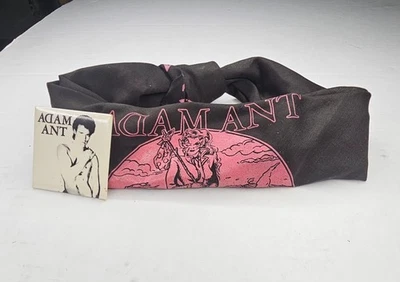 Juego de pañuelos y botones de pin Adam Ant vintage años 80 nueva ola recuerdos punk rock Foto 1 de 4
