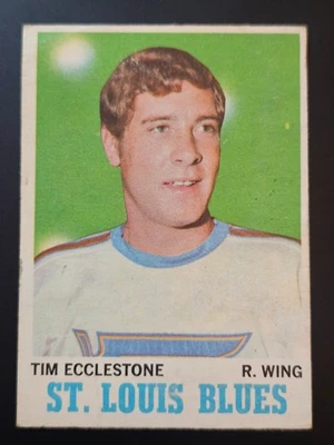 1970-71 O-PEE-CHEE HOCKEY CARD #102 TIM ECCLESTONE ST. LOUIS BLUES - Image 1 of 4