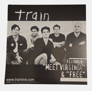 Train Meet Virginia 1999 Promo flaches Poster 12x12 doppelseitig Sony Musik Rock - Bild 1 von 5
