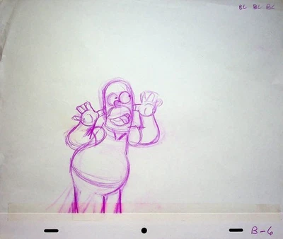 The Simpsons Production Hand Drawn Animation Pencil 20th Century Fox - Image 1 of 2