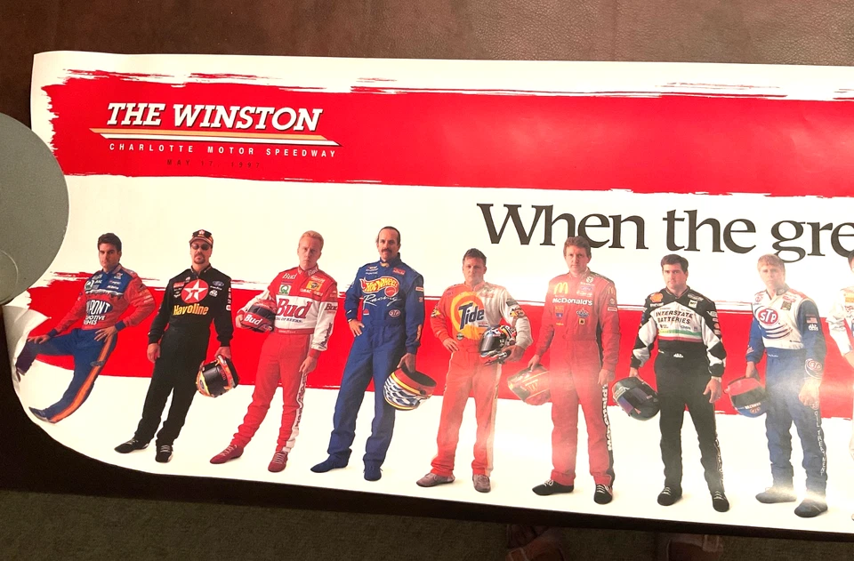 Vintage 1997 Charlotte Motor Speedway Offical Poster- All Drivers - Image 1 of 4