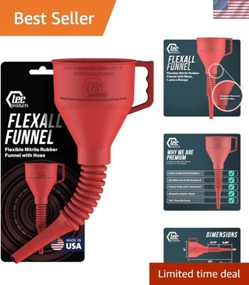 Adaptable Long Funnel for Oil Change - Chemical-Resistant and USA-Made Quality — 第 1/4 张图片