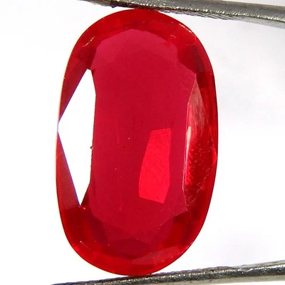 15.65CtsNatural Imitation Ruby Oval Cut 19x11x5 Cabochon Loose Gemstones - Image 1 of 3