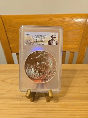2011 MS 69 PL Glacier NP 5 Oz Silver (PCGS) GRADED *****SEE NOTES****** - Image 1 of 2