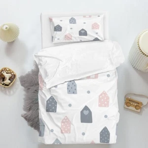3D Geometry Pattern Cartoon Quilt Cover Set Duvet Cover Bedding Pillowcases - Picture 1 of 9
