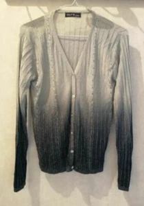 Gilet gris et noir perles brodées viscose T36 Kelly B by Bagutti (1611057)P - Imagen 1 de 4
