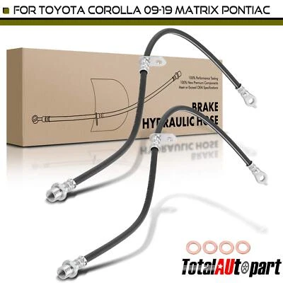 2x Manguera hidráulica de freno para Toyota Corolla 09-19 Matrix Pontiac Vibe frontal Foto 1 de 4