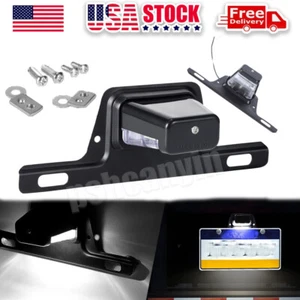 Universal Trailer LED License Plate Light Bracket Mount 12V 24V For RV Boat Tag - Picture 1 of 17