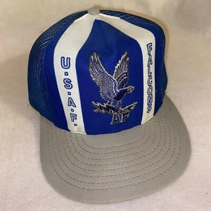 Air Force Falcons Hat Trucker Cap Mesh Vintage 80s Military USAF Eagle NCAA USA - Picture 1 of 9