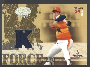 2004 LEAF CERTIFIED CUTS NOLAN RYAN 5/100 K FORCE GAME USED WORN ASTROS JACKET - Picture 1 of 2