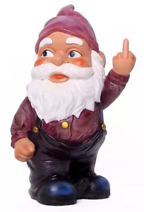 Funny Guy Mugs Middle Finger Funny Gnome - Indoor/Outdoor Middle Finger Gnome... - Picture 1 of 8