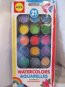 Alex Deluxe Aquarellfarben Set 21 Farben/Koffer/Mischpalette & Pinsel NEU - Bild 1 von 3