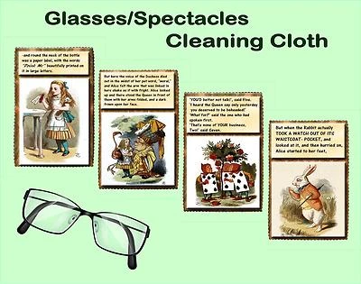 GLASSES CLEANING ALICE IN WONDERLAND PERFECT GIFT IDEA MUM SISTER WHITE RABBIT