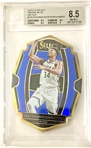 2018-19 Select Prizms Blue Die Cut #120 Giannis Antetokounmpo BGS 8.5 - Picture 1 of 2
