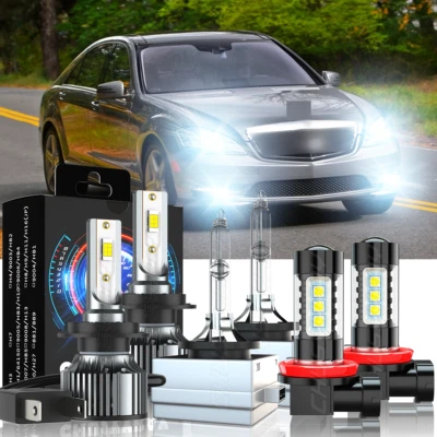 For Mercedes-Benz S550 2007-10 LED HID Xenon Headlight High/Lo+Fog Light Bulbs - Image 1 of 4