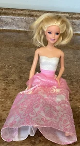 Mattel Barbie Fantasy Bride Doll In Pink and White Preowned - Picture 1 of 5