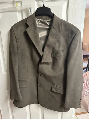 Chaqueta Blazer Le Collezioni Brandini Marrón Imitación Gamuza 44R Kaufmann Años 90 Y2k Foto 1 de 4