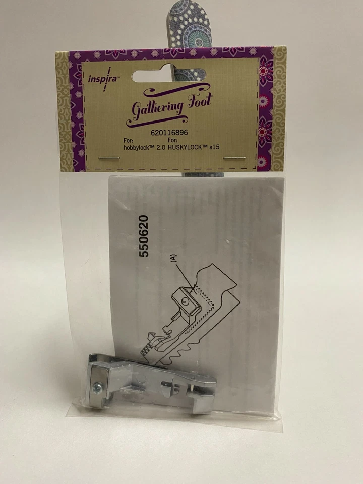 Inspira Gathering Foot for Hobbylock 2.0 Huskylock s15 Part No. 620116896(7A) - Image 1 of 1