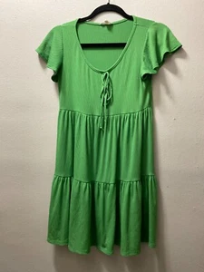See You Monday Bright Green Girls Dress used - Picture 1 of 3