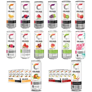 Celsius Sparkling Energy Drink Zero Sugar 12oz Cans 12-Pack (Variety of Flavors) - Picture 1 of 43