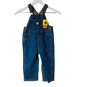 Baby Carhartt Denim Bib Overalls Size 24 Months NWT - Picture 1 of 7