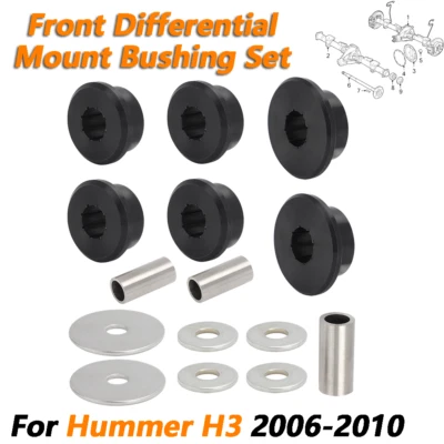 Juego de 3 bujes de montaje diferencial delantero para poliuretano Hummer H3 06-10 Foto 1 de 4