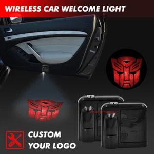 Car Door Red Transformers Autobot Projector LED Shadow Light Wireless Infrared - Picture 1 of 6