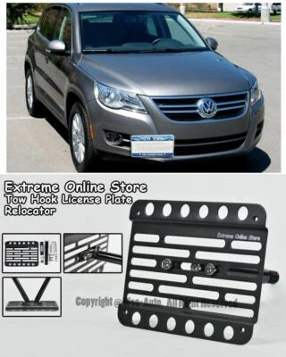2009-11 For Volkswagen Tiguan Front License Plate Mount Bracket Tow Hook 1st Gen - Image 1 of 4
