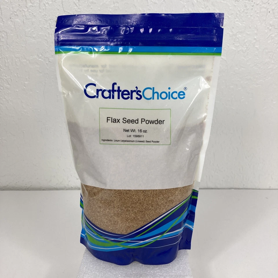 Crafter's Choice Flax Seed Powder 1 Pound Sealed Bag Soap Making Linum Linseed - Image 1 of 4