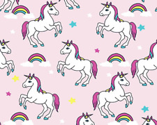 PINK UNICORN  Fabric Nursery Material For Sewing, Child Bedroom Bedding
