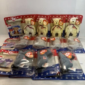 Ty Beanie Babies American Trio - Lefty, Righty, Libearty 2000 McDonalds Qt-11 - Picture 1 of 7