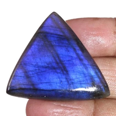 1 Pcs Natural Flashy Labradorite Rainbow Fire 33mmX36mm Cabochon Loose Gemstones - Image 1 of 4