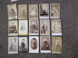 Job lot of 15 CDVs. Men, Women, Children - Picture 1 of 5