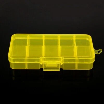 1pc Adjustable Transparent Beads Box Plastic Plastic Tool Case Nail Art Tips Sto - Image 1 of 4