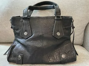 Botkier Black Pebbled Leather Purse Bag Satchel Multi Pocket 12x11x3.5” - Picture 1 of 12