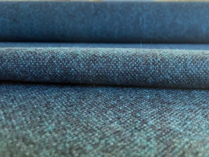 7.875 yds Maharam Beck Semblance Blue Woven Wool Blend Upholstery Fabric DT - Picture 1 of 9