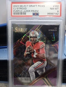 2023 Panini Select DP Purple Lazer Prizm #102 C.J. Stroud⭐️PSA 8 NM-MT💥 - Picture 1 of 7
