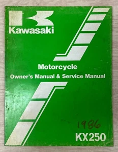 Kawasaki 99920-1322-01 1986 KX250 Owner's Manual & Service Manual - Picture 1 of 2