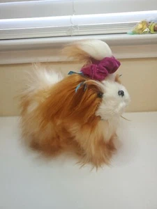 Vintage Battat Brown White Shaggy Dog Plush Stuffed Toy Yorkie or Terrier? - Picture 1 of 10