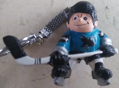 NEW 1986 JFS LIL SPORT BRAT NHL: BLUE SAN JOSE SHARKS KEYCHAIN Cover