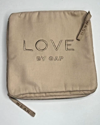 Love By Gap Travel Bag Wash Wear two sided Zipper Pouch Beige - Image 1 of 4