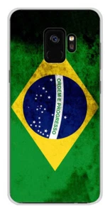 Coque en silicone imprimée compatible Samsung Galaxy S9 Drapeau Brésil - Photo 1 sur 3