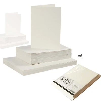 CREOTIME OFF-WHITE BLANK CARDS AND ENVELOPES CARD MAKING - A6 GREETING ART CARFT CARD UK