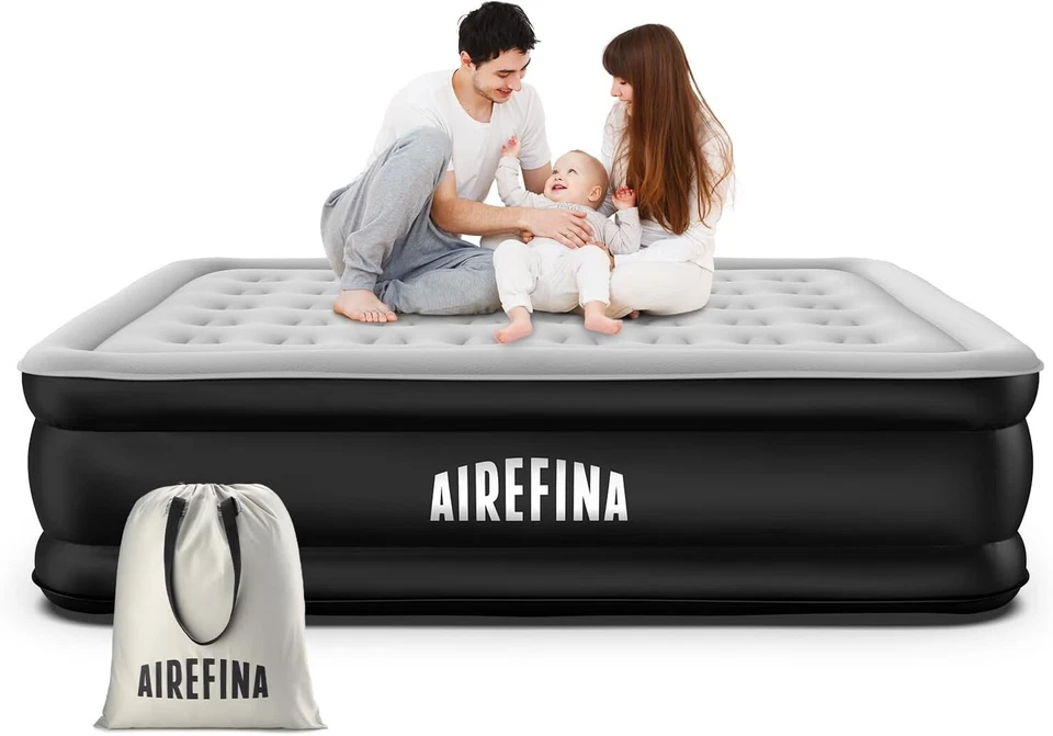 Airefina Materasso Gonfiabile Matrimoniale, Letto Gonfiabile Con Pompa Integrata - Immagine 1 di 4
