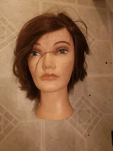 Pivot Point Cosmetology Mannequin Head Erika 100% Human Hair - Picture 1 of 5